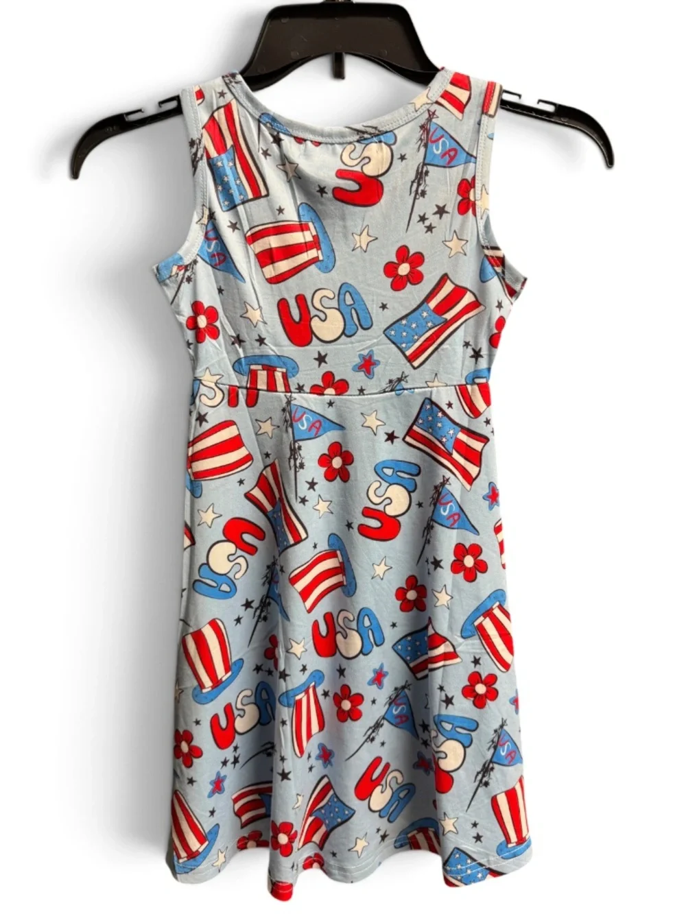 NWOT BesserBay Girls USA Patriotic Dress 4T 4th July American Flag